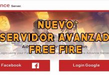 nuevo servidor avanzado de free fire